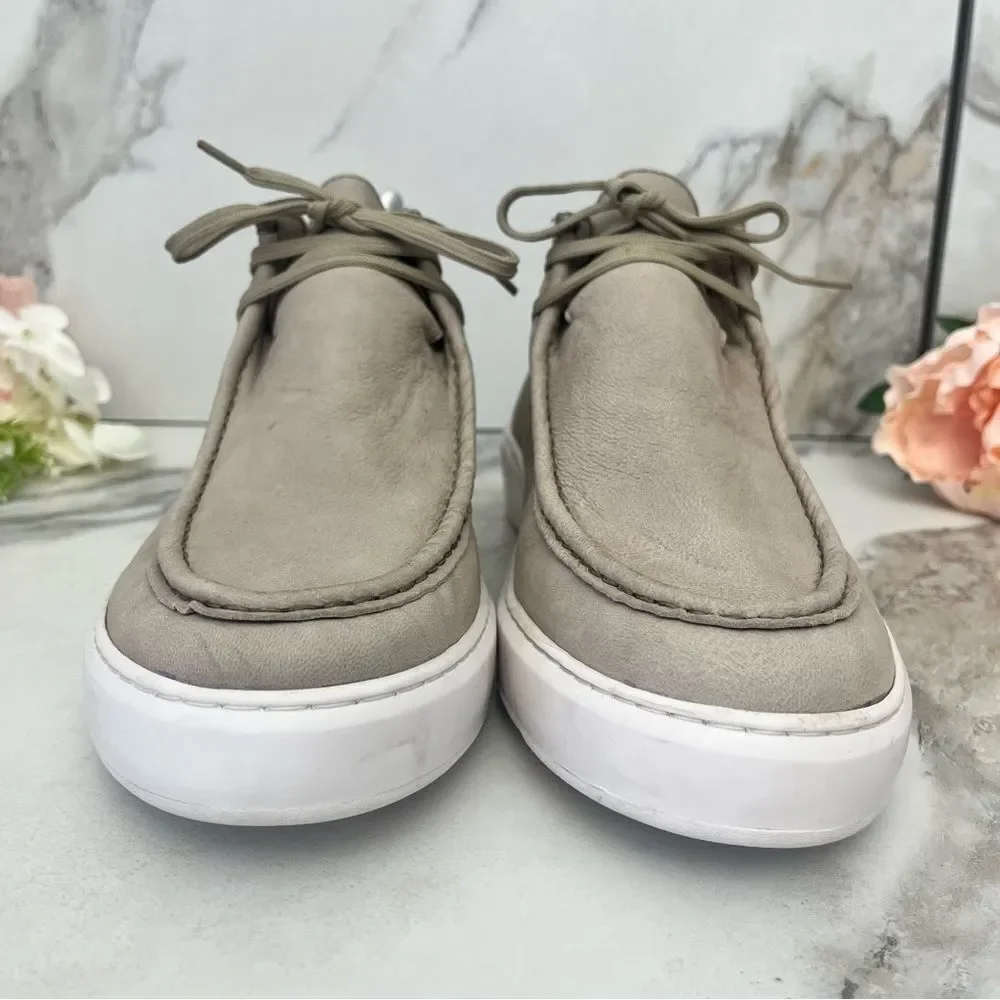 STEVE MADDEN Willis High-Top Chukka Sneaker in Taupe Leather Size 12
